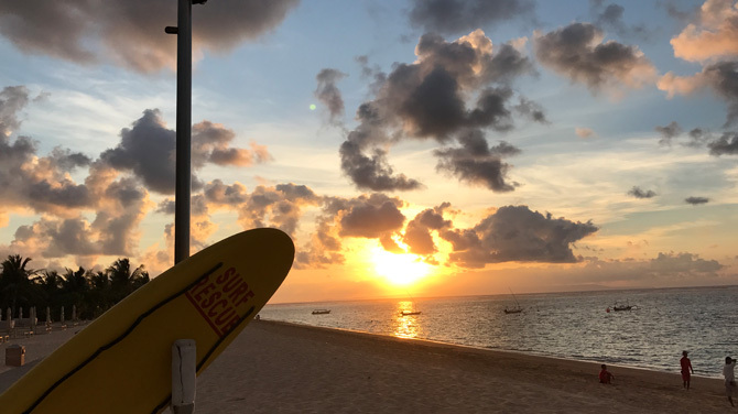 バリ島の夕焼け