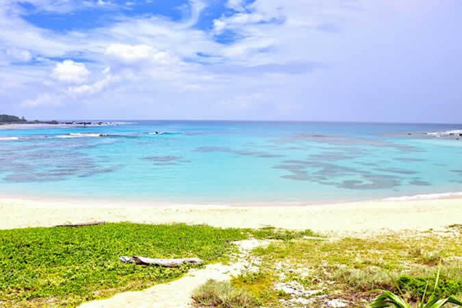 コバルトブルーの美しい土盛海岸