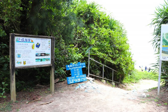 コバルトブルーの美しい土盛海岸