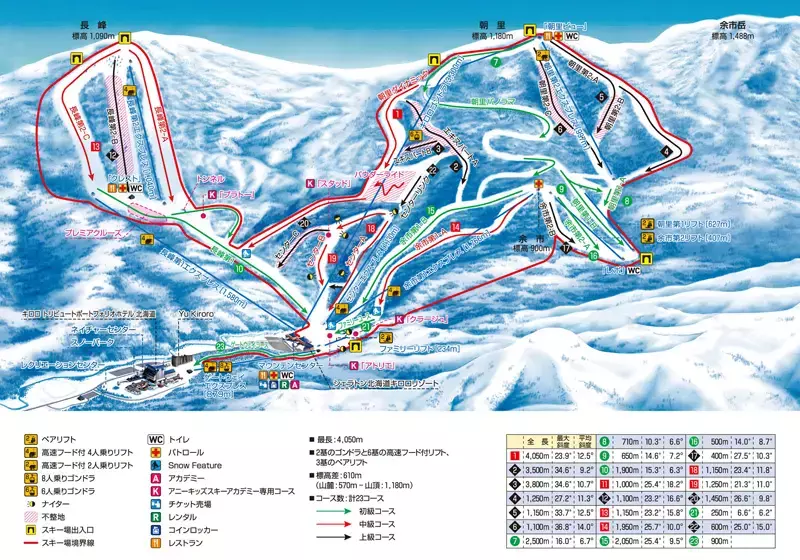 北海道スキー&スノーボード特集｜キロロゲレンデマップ