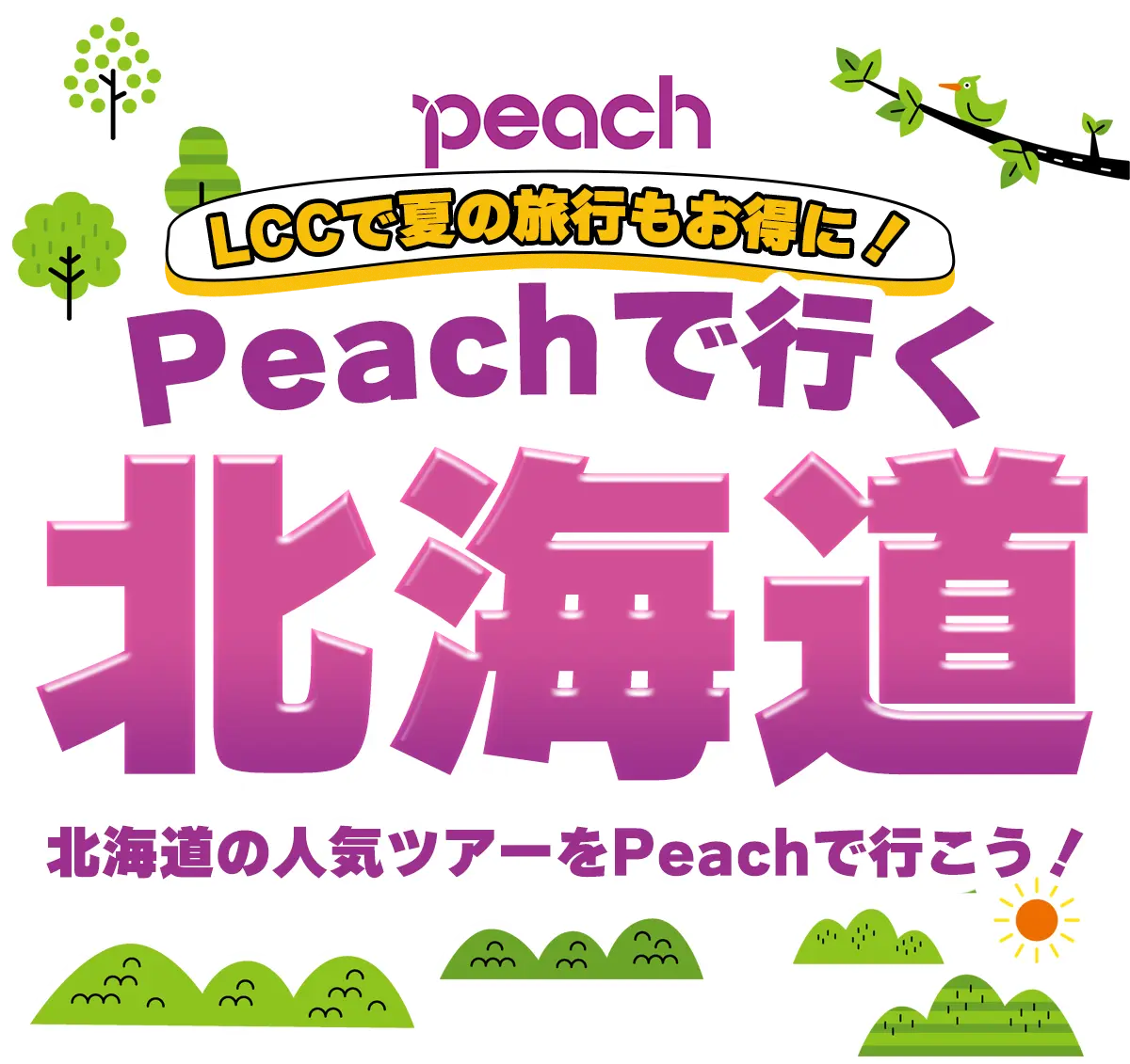 Peach航空で行く！夏の北海道旅行！