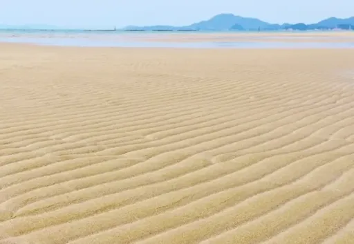 父母ヶ浜_遠浅の浜辺