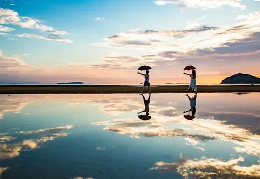 タイミングが合えば絶景写真が父母ヶ浜