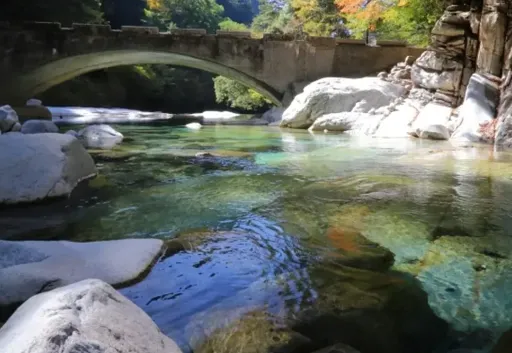 面河渓_透明感抜群の水質