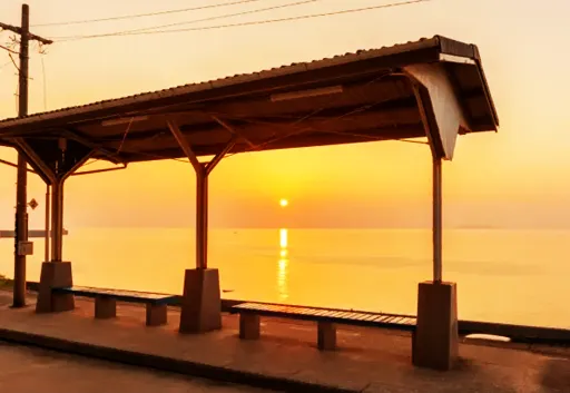 下灘駅_夕日もおすすめです